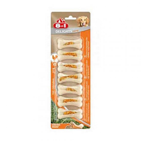 8İn1 Delights Strong Küçük Irk Köpekler İçin Press Kemik Köpek Ödülü