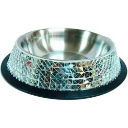 Asr Işıltılı Çelik Mama Kabı Oval