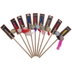 Bedspet Renkli Hasır Tüylü  Kedi Oltası