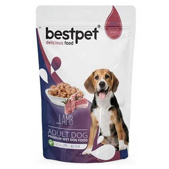 Bestpet Kuzu Etli Yetişkin Köpek Pouch Konservesi