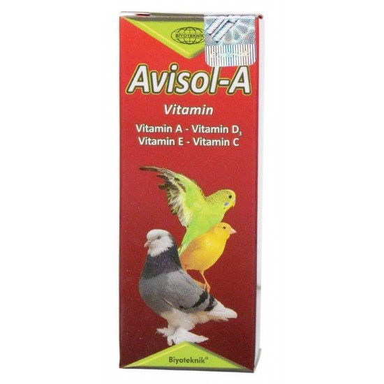 Biyo Avisol-A Kuşlar A,E,D3,C Vitamin
