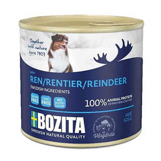 Bozita Tahılsı Ren Geyiği Yetişkin Köpek Konservesi