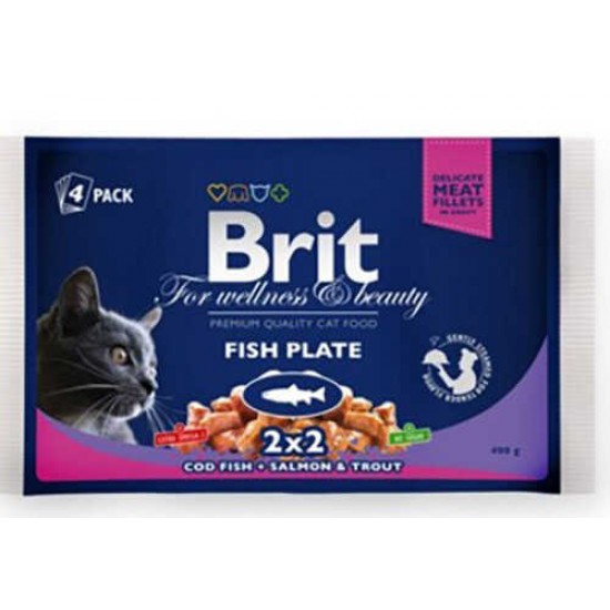 Brit Care Balıklı Lezzet Seçenekleri Yetişkin Kedi Konservesi Pouch