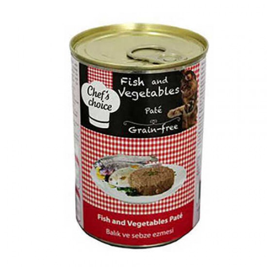 Chefs Choice Balıklı Sebzeli Ezme Tahılsız Yetişkin Kedi Konsevesi