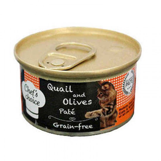 Chefs Choice Bıldırcın Ve Zeytin Ezmeli Tahılsız Yetişkin Kedi Konservesi