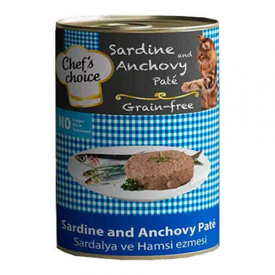 Chef's Choice Kıyılmış Sardalya & Hamsi Tahılsız Kedi Konservesi