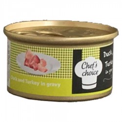 Chefs Choice Soslu Ördek Ve Hindi Etli Yetişkin Kedi Konservesi