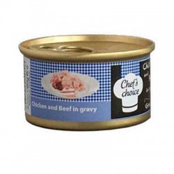 Chefs Choice Soslu Tavuk Ve Sığır Etli Yetişkin Kedi Konservesi