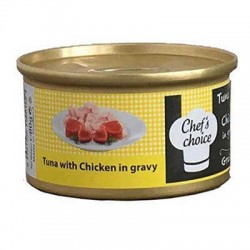 Chefs Choice Soslu Ton Balıklı Tavuk Etli Yetişkin Kedi Konservesi