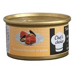 Chefs Choice Soslu Ton Balıklı Midyeli Yetişkin Kedi Konservesi