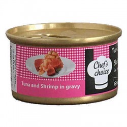 Chefs Choice Soslu Ton Balıklı Etli Karidesli Yetişkin Kedi Konservesi