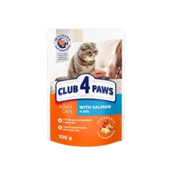 Club4Paws Somonlu Pouch Yetişkin Kedi Konservesi