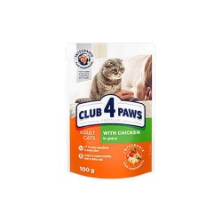 Club4Paws Tavuklu Pouch Yetişkin Kedi Konservesi