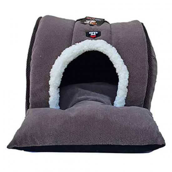 Crop Pet Eskimo Bahçeli Kedi Yuvası Koyu Gri