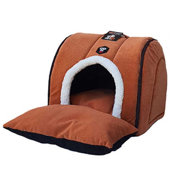 Crop Pet Eskimo Bahçeli Kedi Yuvası Kremit