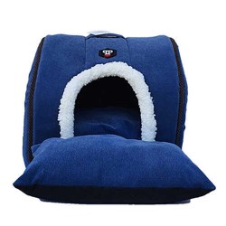 Crop Pet Eskimo Bahçeli Kedi Yuvası Mavi