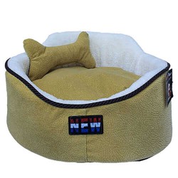 Crop Pet Oval Köpek Yatağı Hardal