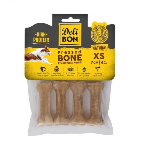 Delibon Deri Pres Natürel Kemik Köpek Ödülü
