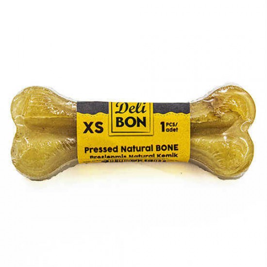 Delibon Köpek Ödülü Deri Pres Natürel Kemik