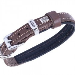 Doggie Fırstclass Gerçek Deriden El Yapımı Köpek Boyun Tasması Brown