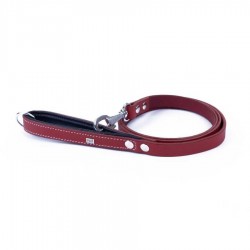 Doggie Fırstclass Gerçek Deriden El Yapımı Köpek Gezdirme Kayışı Red