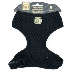 Doggie Havalı Dokumadan El Yapımı Küçük Irk Köpek Göğüs Tasması Black