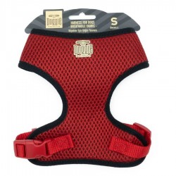 Doggie Havalı Dokumadan El Yapımı Küçük Irk Köpek Göğüs Tasması Red