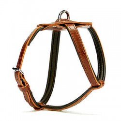 Doggie Konfor Spıder  Deri Göğüs Tasması Brown