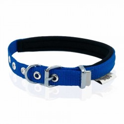 Doggie Konforlu Dokumadan El Yapımı Köpek Boyun Tasması Royalblue