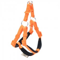 Doggie Konforlu Dokumadan El Yapımı Ronin Model Köpek Göğüs Tasması Orange