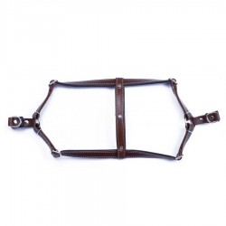 Doggie Konforlu Gerçek Deriden El Yapımı Ronin Model Köpek Göğüs Tasması Brown