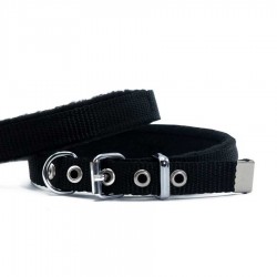 Doggie Polar Dokumadan El Yapımı Köpek Boyun Tasması Black