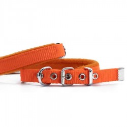 Doggie Polar Dokumadan El Yapımı Köpek Boyun Tasması Orange