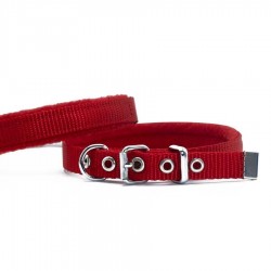 Doggie Polar Dokumadan El Yapımı Köpek Boyun Tasması Red