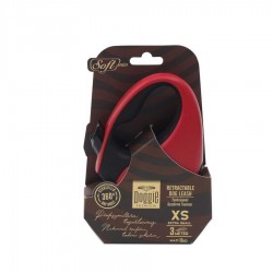 Doggie Soft Serisi Otomatik Köpek Gezdirme Tasmasısı Red