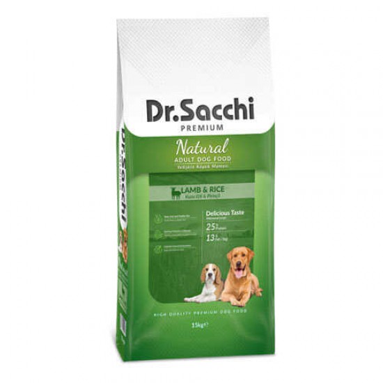 Dr.Sacchi Premium Natural Lamb&Rice Yetişkin Köpek Maması
