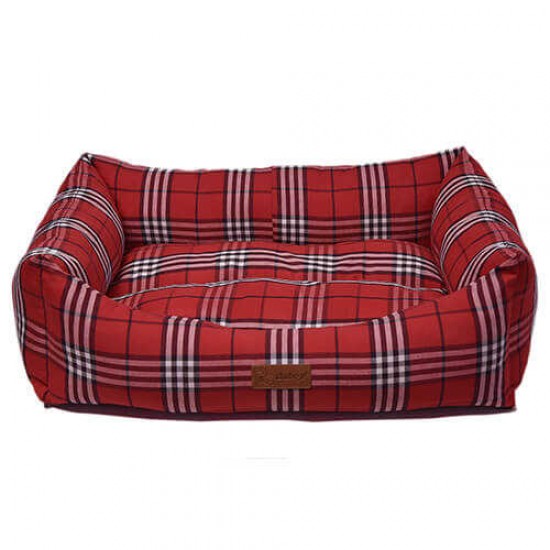 Dubex Danısh Kedi Köpek Yatağı Kırmızı Kareli