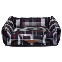 Dubex Danısh Kedi Köpek Yatağı Lacivert Kareli