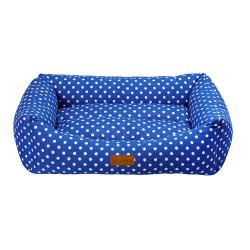 Dubex Makaron Parlament Mavi Benekli  Kedi Köpek Yatağı