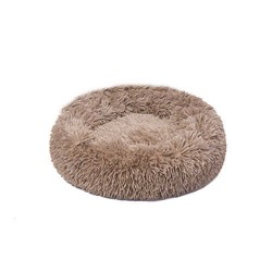 Dubex Ponchik Peluş Kedi Köpek Yatağı Bej