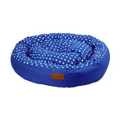 Dubex Tarte Parlament Mavisi Yuvarlak Kedi Köpek Yatağı