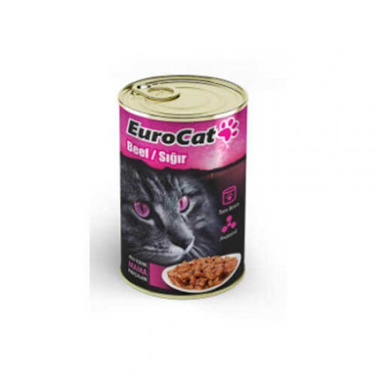 Eurocat Biftekli Yetişkin Kedi Konservesi