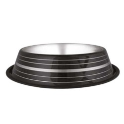 Eurodog Çizgili Metal Mama Kabı