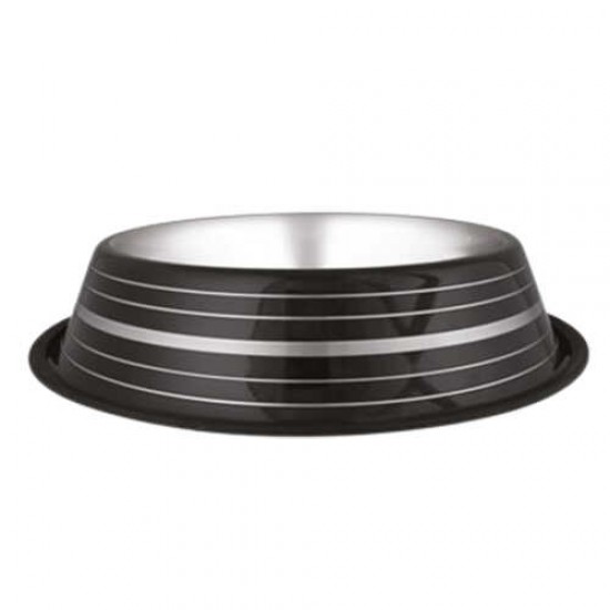 Eurodog Çizgili Metal Mama Kabı