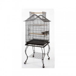 EuroGold Sehpalı Papağan Kafesi Siyah