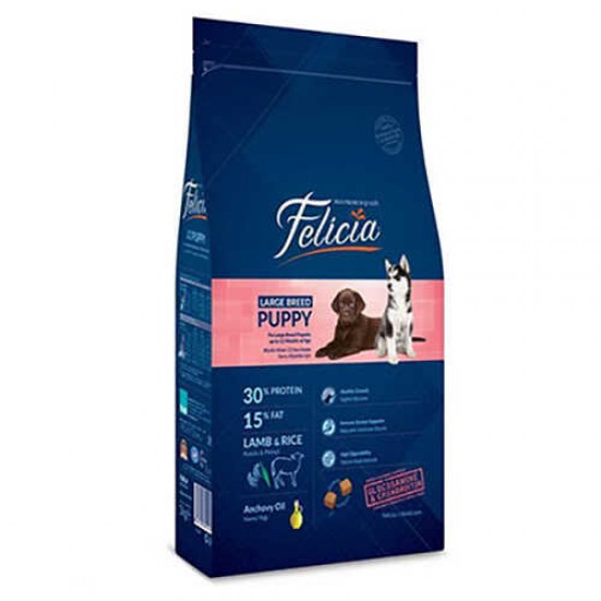 Felicia Kuzulu Large Breed HypoAllergenic Az Tahıllı Yavru Köpek Maması