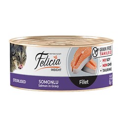 Felicia Tahılsız Sterilised Somonlu Fileto Kedi Konservesi
