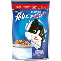 Felix Junior Pouch Sığır Etli Yavru Kedi Konservesi