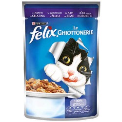 Felix Kuzu Etli Kedi Yetişkin Kedi Konservesi Pouch