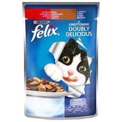 Felix Sığır Etli Ve Tavuklu Yetişkin Kedi Pouch Konservesi